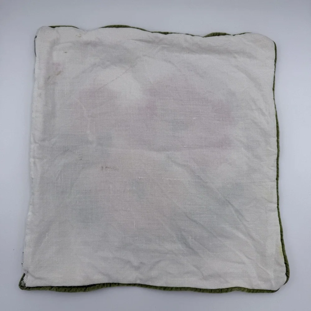 Vrg 80s Current Completed Embroidery Pillow Case Floral Poppies 16x16 Grannycore